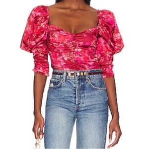 For Love & Lemons Floral Bodysuit